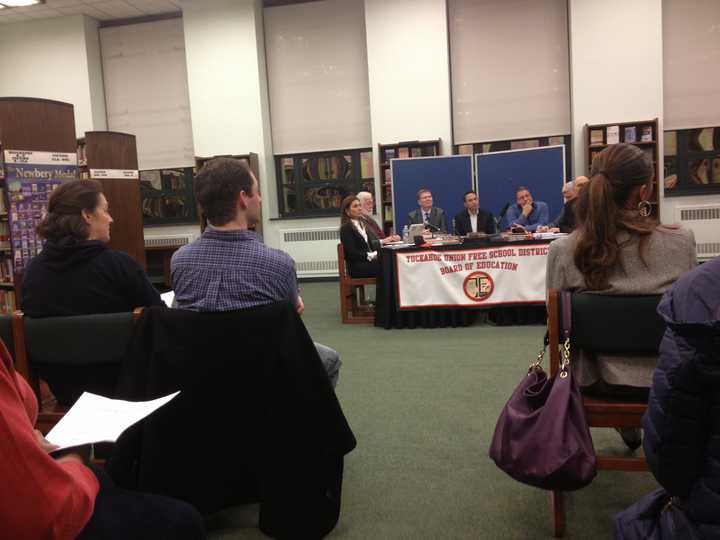 The Tuckahoe School Board listened to parent concerns following the school shooting in Newtown, Conn.