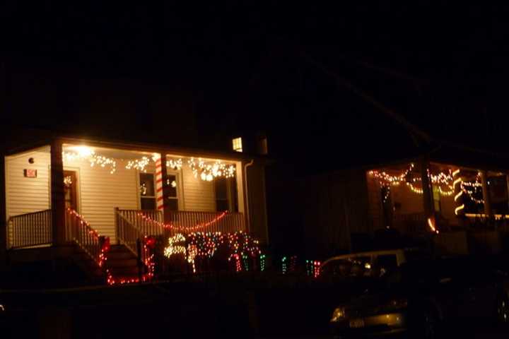 Homes in the Webber Park neighborhood of Sleepy Hollow decorated for the holidays.