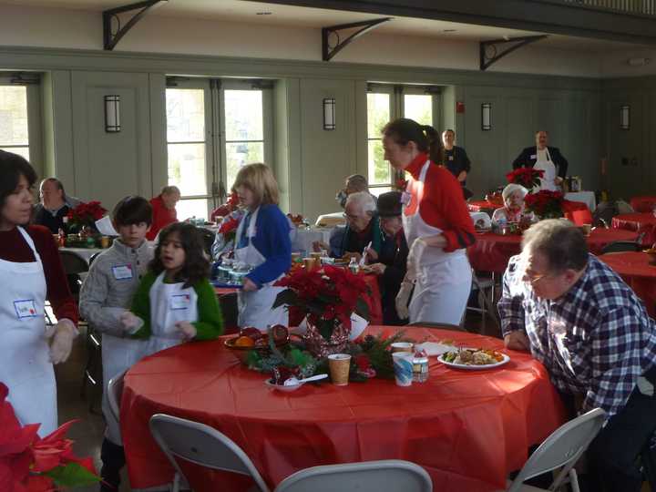 Diners enjoyed the 42nd annual Community Christmas Day Feast at Christ and Holy Trinity Church, Westport.