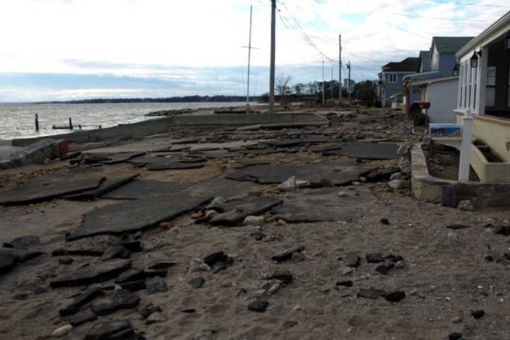 Restoring Fairfield Beach Road is one of the many repairs the town needs to make after Hurricane Sandy.