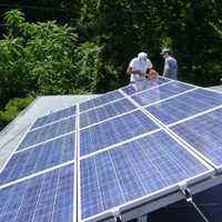 <p>Photovoltaic panels like these would go onto town-owned buildings if Fairfield&#x27;s microgrid project gets approval from the state.</p>