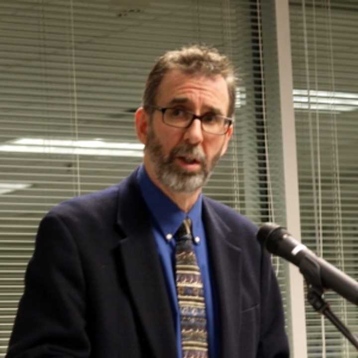 John Turenne talks at the Board of Education&#x27;s meeting Tuesday night about his work with Fairfield&#x27;s school lunch service. 