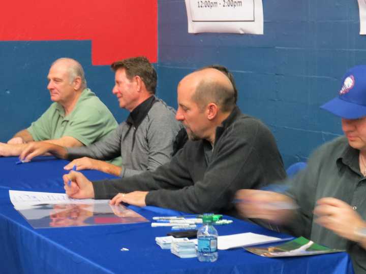 Atlanta Braves pitcher John Smoltz signed autographs for fans at the Westchester County Center in White Plains. 