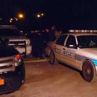 <p>Yonkers Police Commissioner Charles Gardner speaks to officers near JFK Marina Park Sunday evening after a plane crashed into the Hudson River. </p>