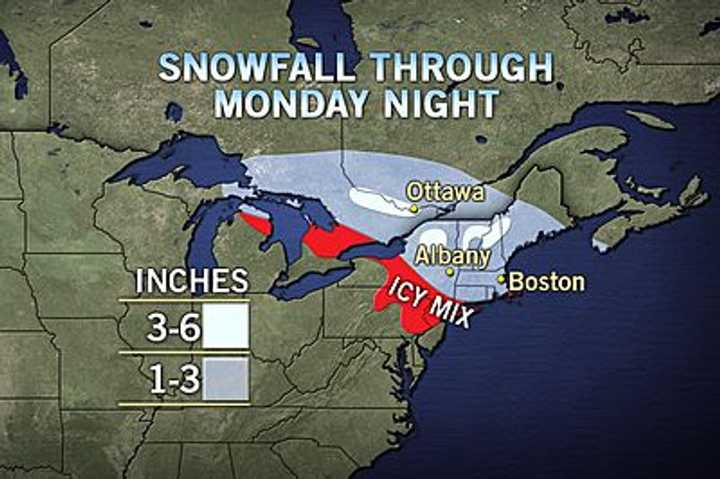 Rain, snow and sleet are all in Ridgefield&#x27;s weather forecast this afternoon. 