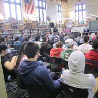 <p>More than 100 Ossining High School business students attended Tuesday&#x27;s assembly, which featured Rob Astorino.</p>