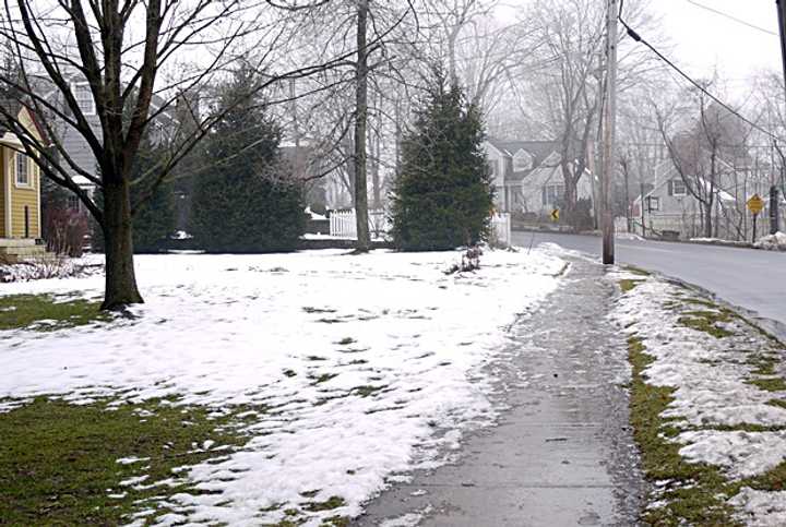 At the corner of Abbot and Gilbert streets in Ridgefield there is a sidewalk. But cross the street onto Ramapoo Road and neither side has a place for walkers, something that concerns residents.