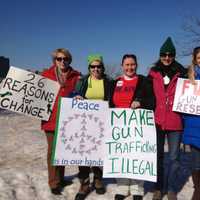 <p>Susan Singer, Debbie Thibodeau, Diana Del Guidice, Judy Rogers, Mandy Kellogg and Anjali Shah, all from Simsbury, attended the March for Change.</p>