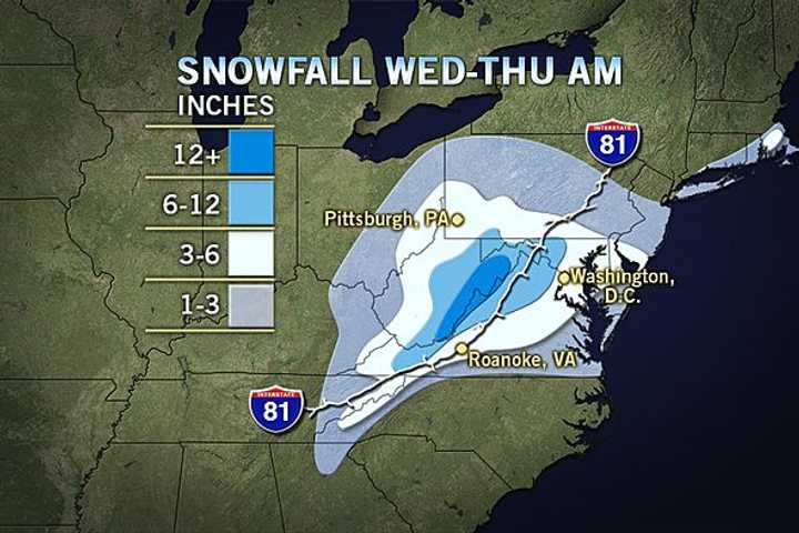 According to this Accuweather snow fall prediction, Fairfield County is likely to get one to three inches of snow in the coming storm.