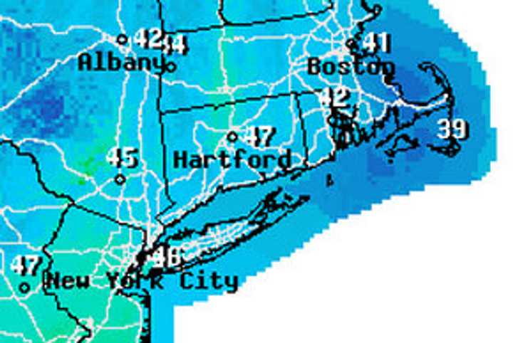 Temperatures will be in the 50s throughout the weekend in New York and Connecticut.