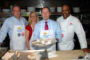 Westchester Executive Astorino Shucks Oysters In Rye 