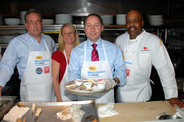 Westchester Executive Astorino Shucks Oysters In Rye 