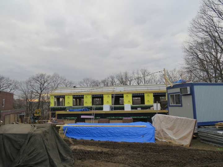 The parish gymnasium at the Immaculate Conception School in Tuckahoe should be completed in April.