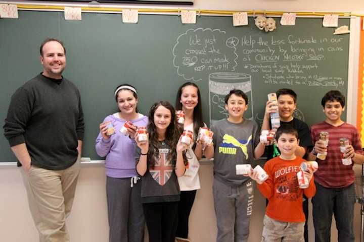 Port Chester Students Collect Chicken Noodle Soup