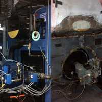 <p>The former new and old boilers at Greenvale Elementary School in Eastchester.</p>