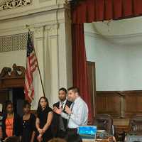 <p>The Peekskill High School varsity girls basketball team is honored Tuesday for bringing home the Section 1 championship.</p>