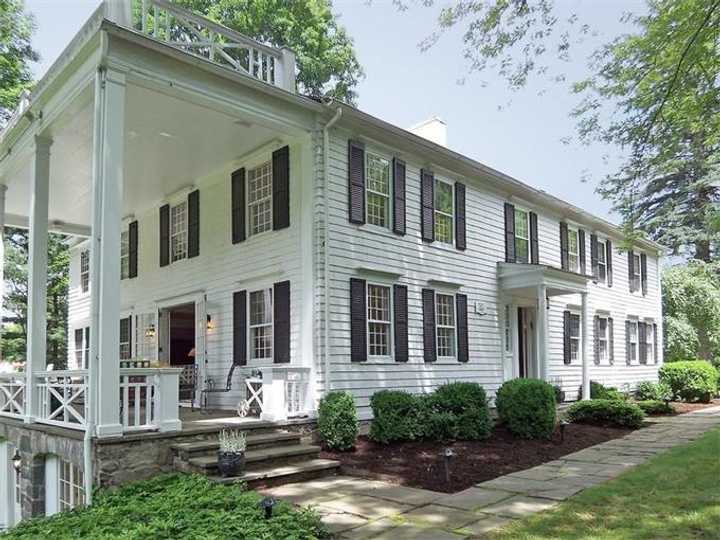 This Federal colonial in Westport once belonged to Edward Warburg, who was a founding member of  the MoMA in New York City.