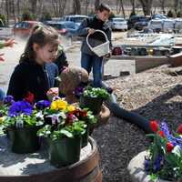 <p>Dozens of families attend the Easter Egg hunt at Hilltop Farms in Croton.</p>