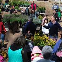 <p>Dozens of families hunt for Easter eggs at Hilltop Farms in Croton on Saturday afternoon.</p>