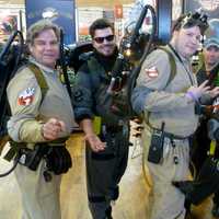 <p>Members of the New York and New Hampshire chapter of the Ghostbusters prepare to bust some heads ... in a spiritual sense of course.</p>