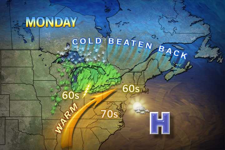 Warmer temperatures at the beginning of the week could make way for some rain by Thursday, according to Accuweather.com. 