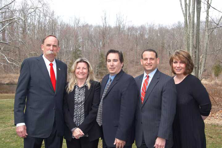 Pound Ridge Republican candidates (from left): Dick Lyman, Bonnie Schwartz, Peter Avellino, H.P. Sean Dweck, Debbie Damascus