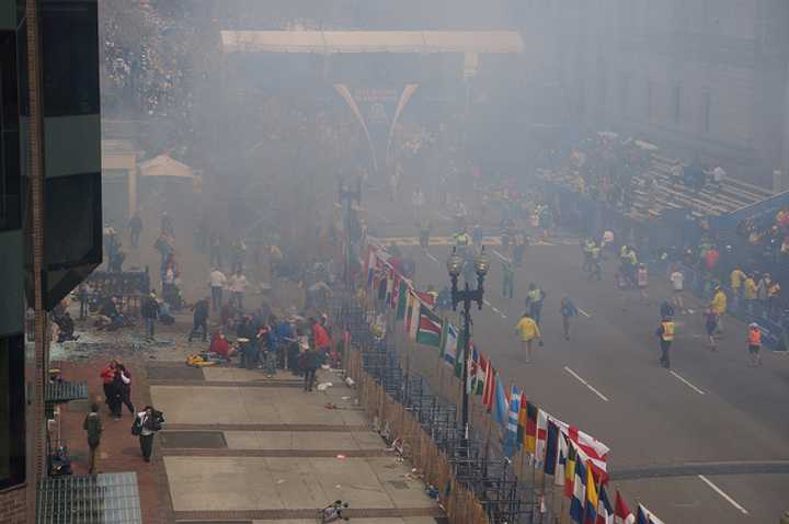 Eric Opdyke of Norwalk had finished the Boston Marathon within minutes of the first bomb going off near the finish line Monday.