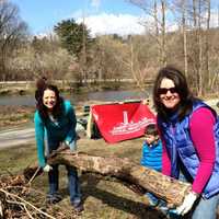 <p>Nikki Anne Dennis Hahn and Julie King of the JLCW.</p>