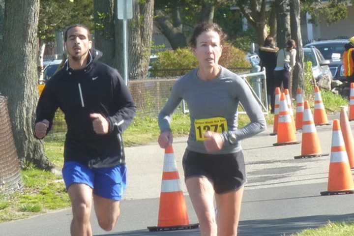 Carol Clark of Westport won her age group at las year&#x27;s Minute Man 5k in Westport. The 35th annual edition of the race, which also includes a 10k and races for kids, will be run Sunday at Compo Beach.