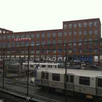 <p>The exterior of the Kawasaki Rail Car plant in Yonkers. </p>