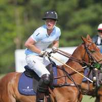 <p>Prince Harry is the star of the The Sentebale Land Rover team on Wednesday at the Greenwich Polo Club.</p>