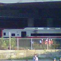 <p>Officials work at the scene of the train derailment on the Fairfield-Bridgeport border.</p>