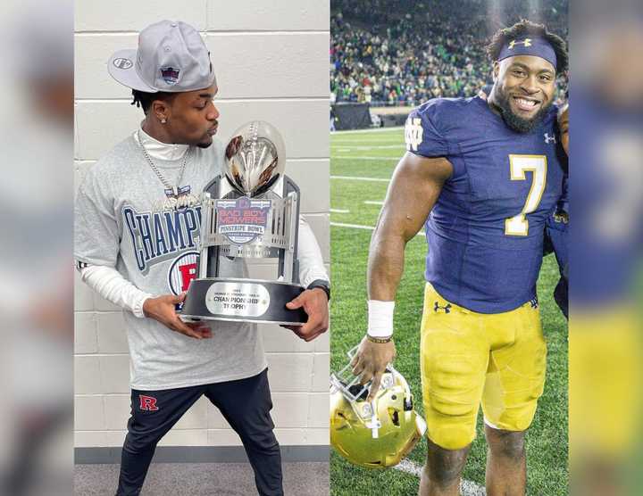 Rutgers cornerback Max Melton and Notre Dame running back Audric Estimé are two New Jersey football players hoping to be picked in the 2024 NFL Draft.