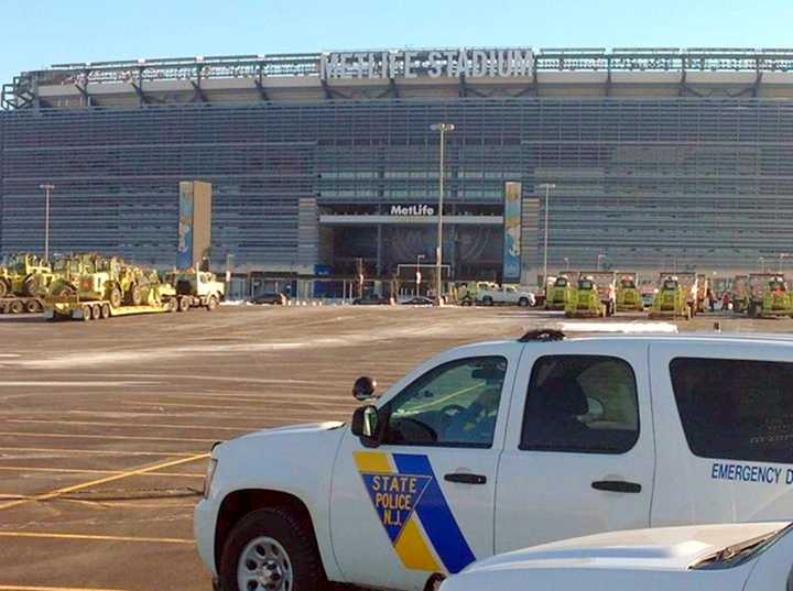 Outside the stadium on Saturday.