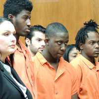 <p>Charged with various armed robbery and conspiracy counts are Kevensky Lubin, 28, Richard Jean-Pierre, 18, and Calim Gaspard, 23, all of Spring Valley, and Mirleny Tremols, 33, of Nyack.</p>