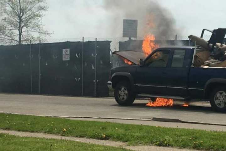 Norwalk Firefighters Extinguish Car Fire