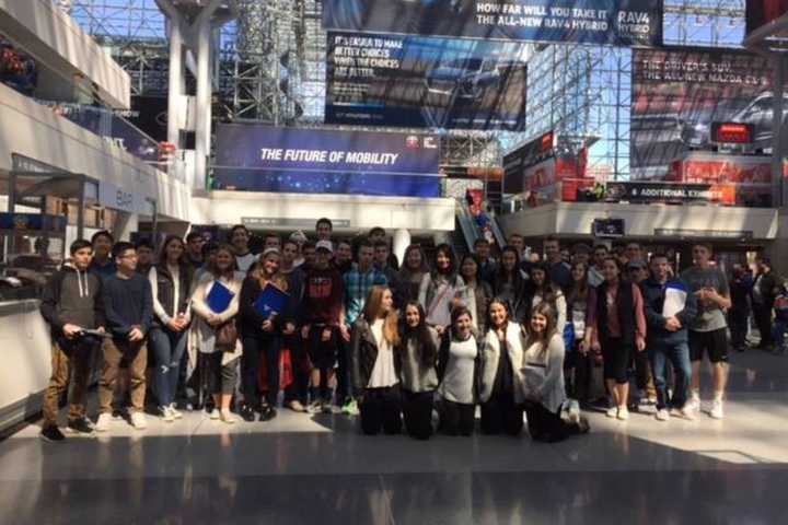 Old Tappan Marketing Students Visit N.Y. International Auto Show