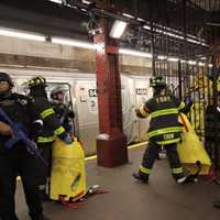 <p>The multiagency drill simulated an active shooter situation in Lower Manhattan. </p>