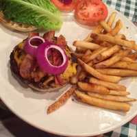 <p>Burget at Bourbon Street Bar &amp; Grill in Goshen.</p>