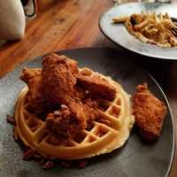 <p>Yum, chicken and waffles, Southern style.</p>