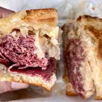 <p>The corned beef sandwich.</p>