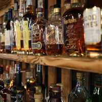 <p>Just some of the bourbon available.</p>