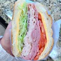 <p>A yummy ham and turkey sandwich.</p>