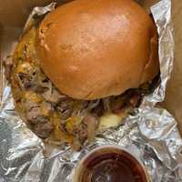 <p>Yum, brisket sandwich.</p>