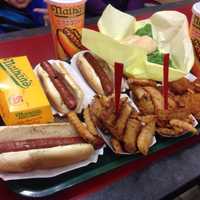 <p>Fast food happiness at Nathan&#x27;s Famous in Yonkers.</p>