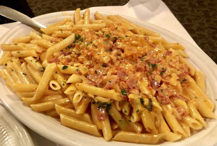 Penne Alla Vodka from La Villini Family Style Italian Restaurant, located at 288 Larkfield Road E. in Northport