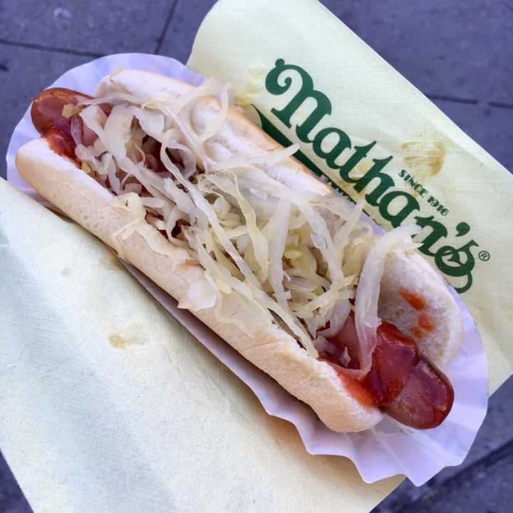 Nathan&#x27;s Famous is famous for its hot dogs.