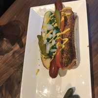 <p>A Chicago dog.</p>