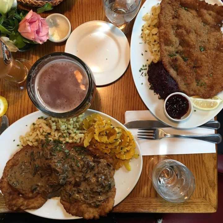 Jaeger Schnitzel at Mountain Brauhaus Restaurant in Ulster County.