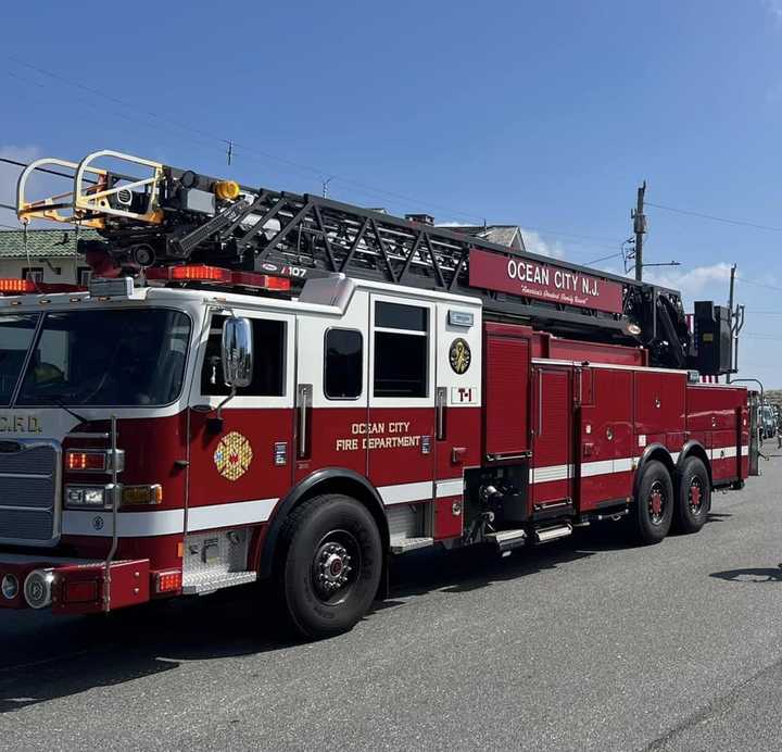 A firetruck for the Ocean City (NJ) Fire Department.